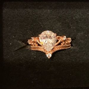 Simple Rose Gold Crown Ring, Sz 5